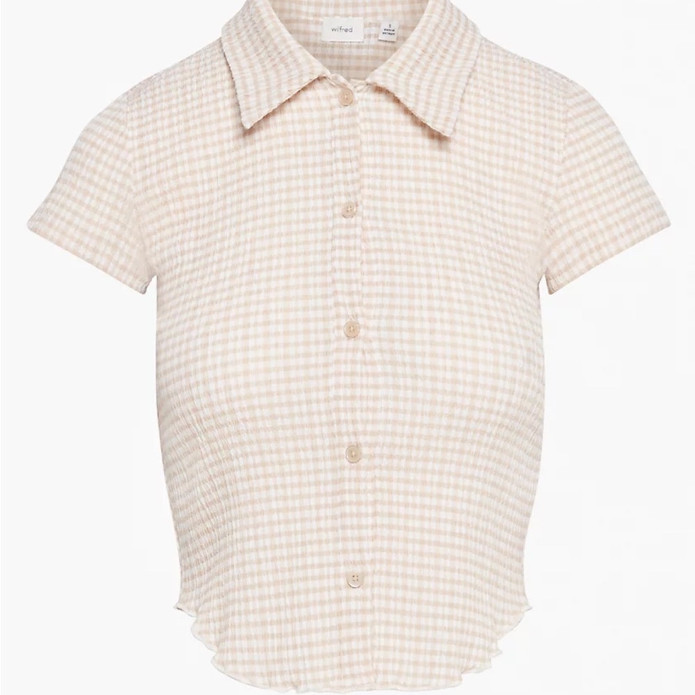 NEW! Aritzia Wilfred Prudence T Shirt Blouse Button Up sz XL